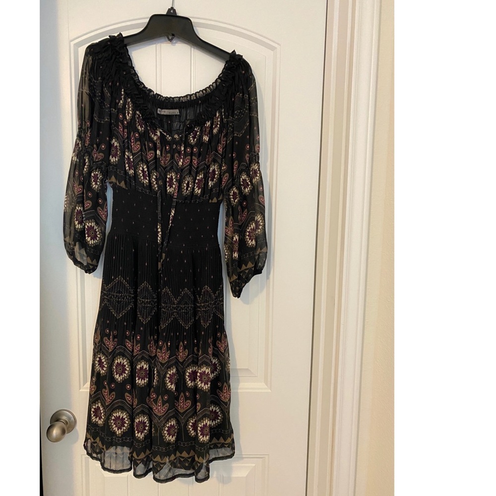 Zara floral black dress